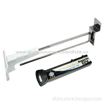 Bending Sheet Security Display Hanger with Magnet Key and Price Tag, Open Back Locking Plate
